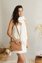 Load image into Gallery viewer, white scarf, ethical scarf, cotton scarf, Autumn scarf