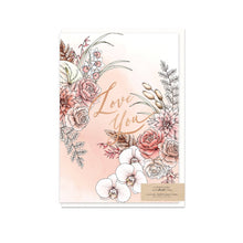 Load image into Gallery viewer, love you card, typoflora