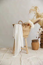 Load image into Gallery viewer, white scarf, ethical scarf, cotton scarf, Autumn scarf