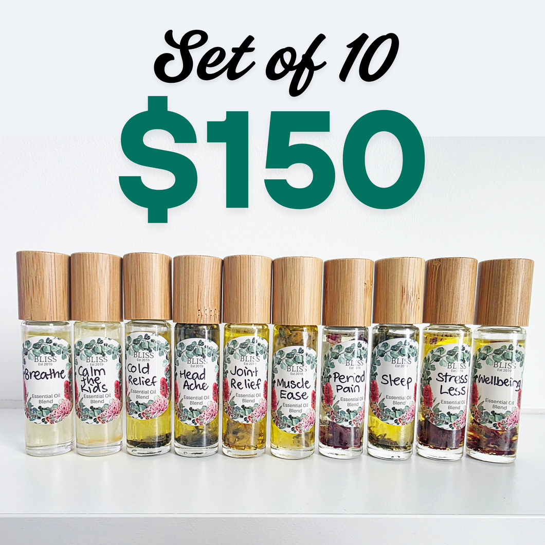 Set of 10 Essential Oil Rollers