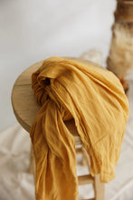 Load image into Gallery viewer, mustard scarf, ethical scarf, cotton scarf, Autumn scarf
