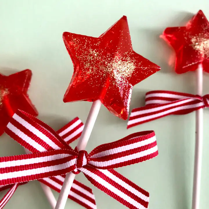 Lollipop - Glitter Raspberry Star