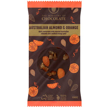 Load image into Gallery viewer, Australian Almond and Orange Dark Chocolate Bar
