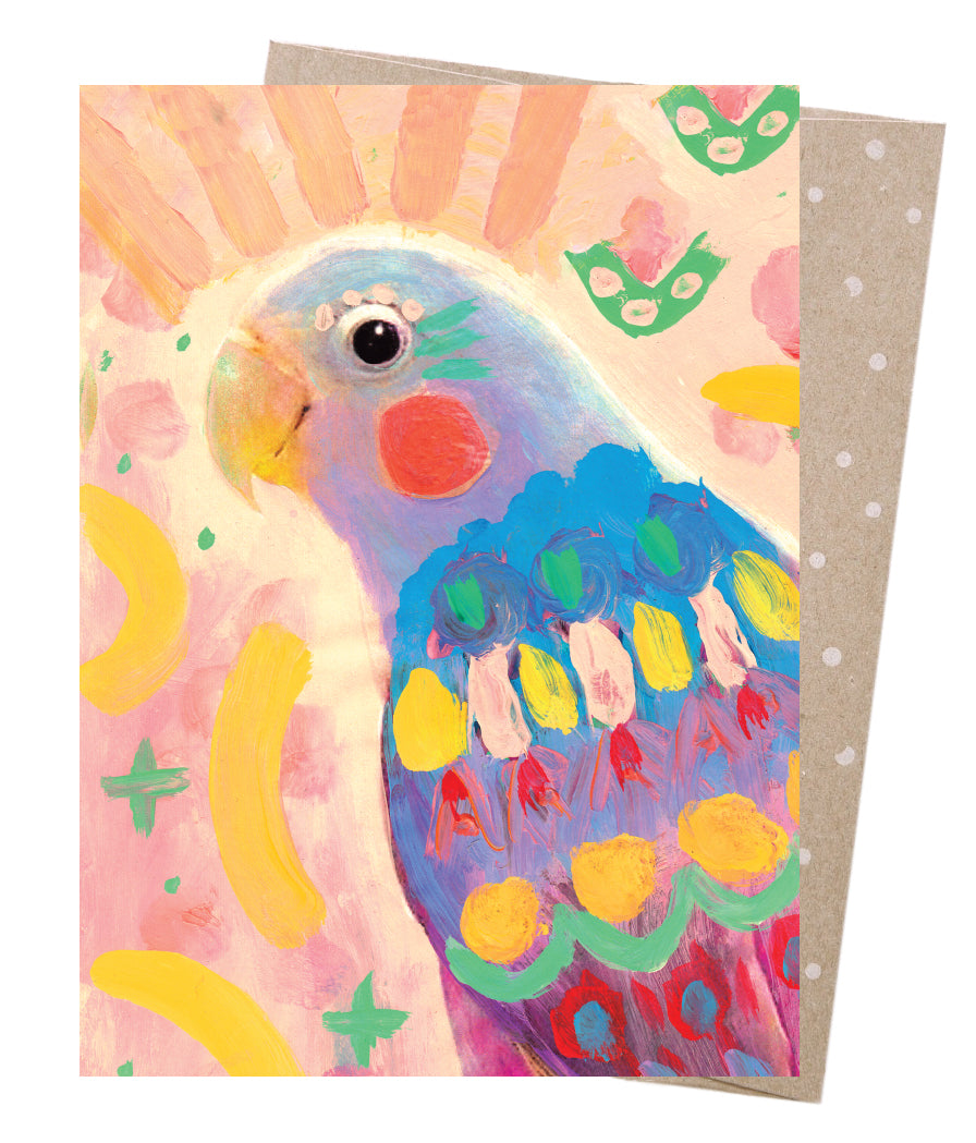 Greeting Card - Peachy Parrot