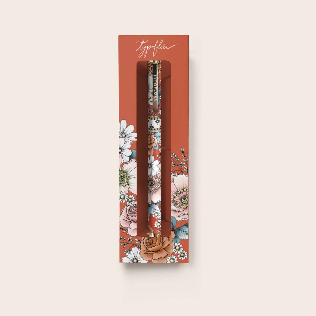 Rollerball Pen - Bouquet In Rust