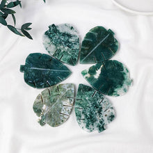 Load image into Gallery viewer, Moss Agate Leaf : Grounding, Healing and Balance
